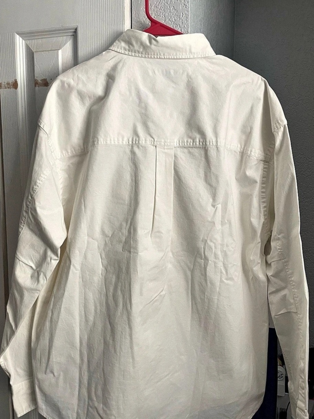 Zara Oversized Poplin Shirt Men's White Button Down Large